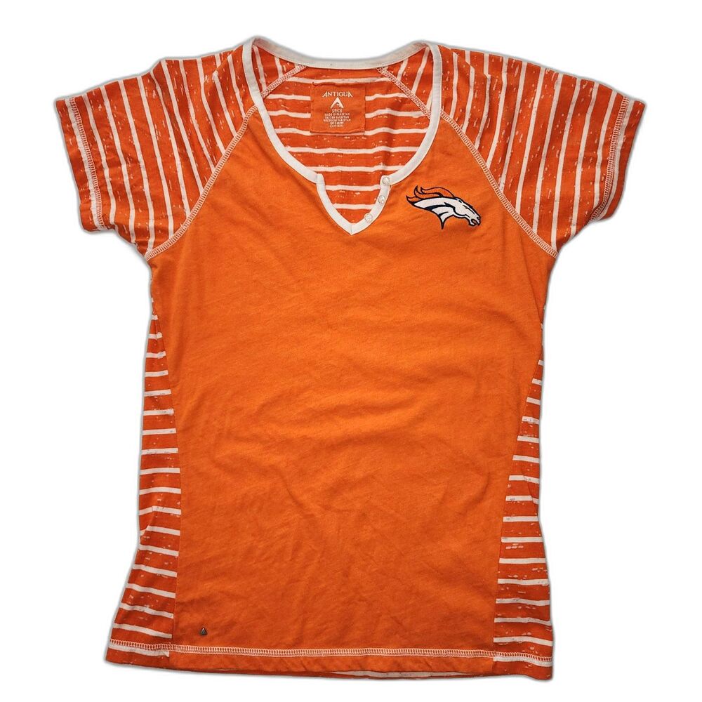 Antigua Denver Broncos Women's Football T-Shirt Size S